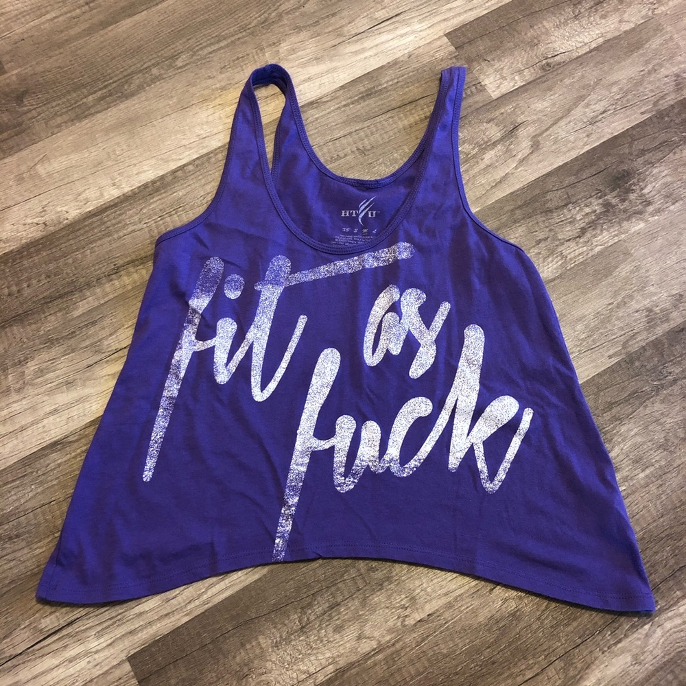 HTFU Fit As Fuck crop flowy tank